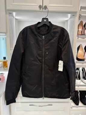 Men's Acne Studios Black Bomber Jacket with Zip Front